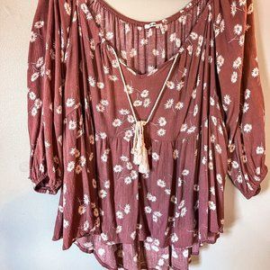 Mi Ami (Francesca's Collection) Floral Blouse - Size XL